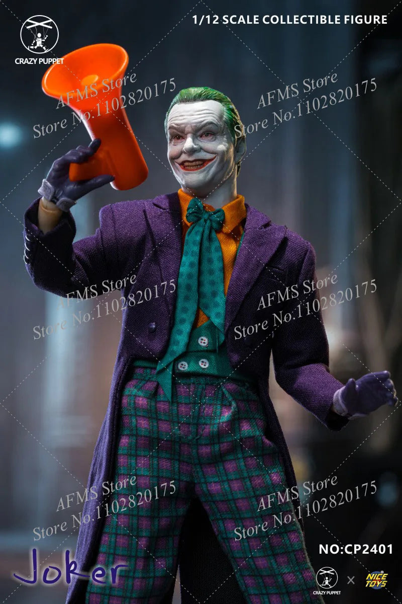 CPTOYS X NICETOYS CP2401 1/12 Scale Collectible Figure Bat Hero Clown Jack Nicholson 6Inch Men Soldier Action Figure Model Toys
