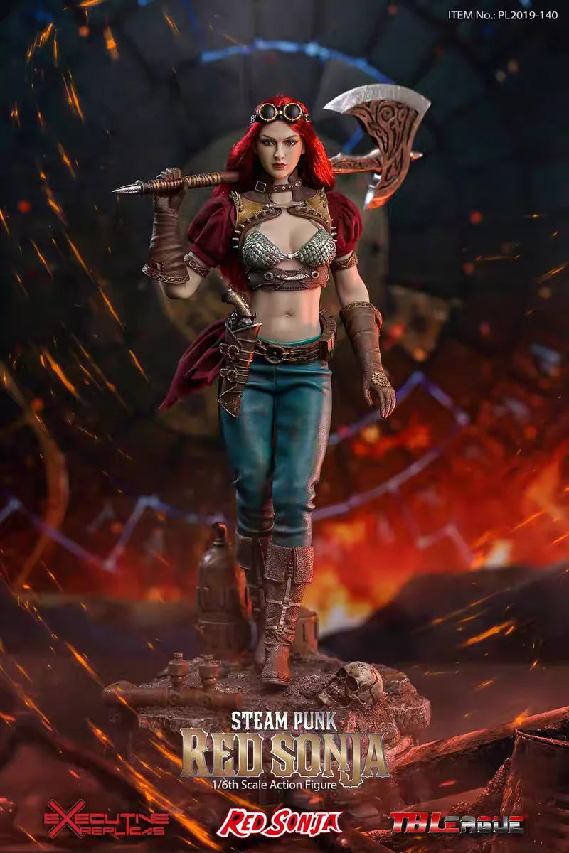 【MT】Original TBLeague PL2019-140B Queen's Divine Sword STEAM PUNK RED SONJA 1/6 Action Figure Toy