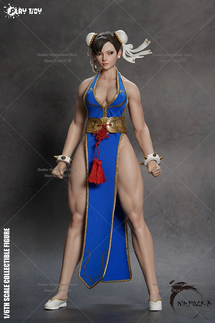 In Stock PLAY TOY P023 1/6 Scale Female Soldier Fighting Chunli 2.0 Classic Games 12Inch Action Figure Doll Collection