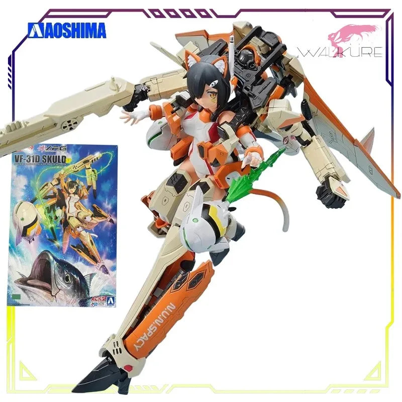 Spot Supply AOSHIMA Original ACKF V.F.G VF-31J Macross Collectible Assembly Model Kit Action Figure Toys Gifts for Boys