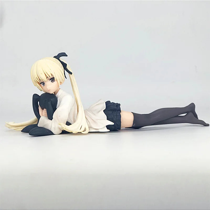Cross-Border Fate  Figure Prostrate Posture Car Mounted Spring Wild  Hollow Sister Anime Collectible Statues Adult Toys
