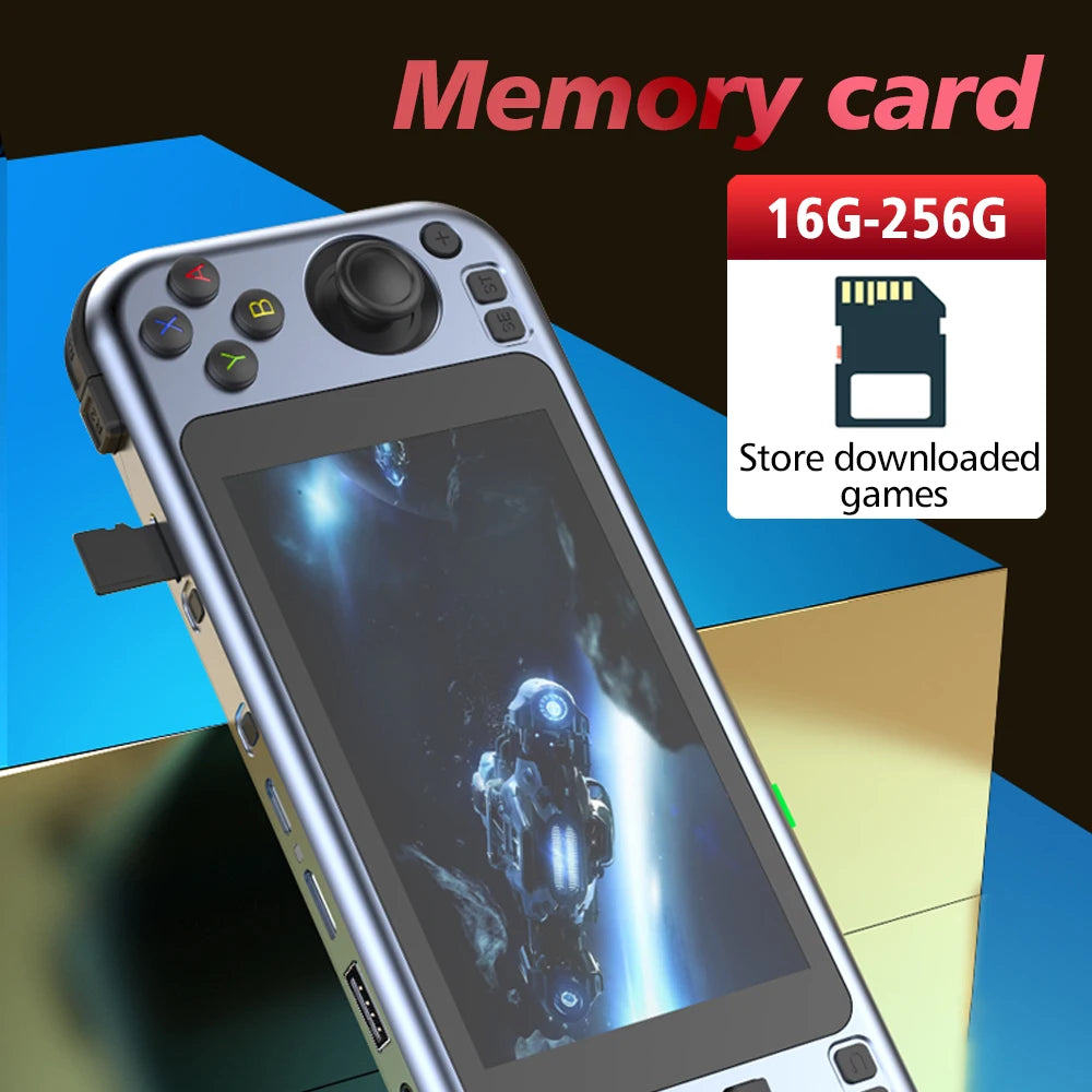 NEW R50pro Retro Handheld Game Console 5 inch IPS High definition Touch screen nostalgic Metal Body, 4000mAh Long battery Life