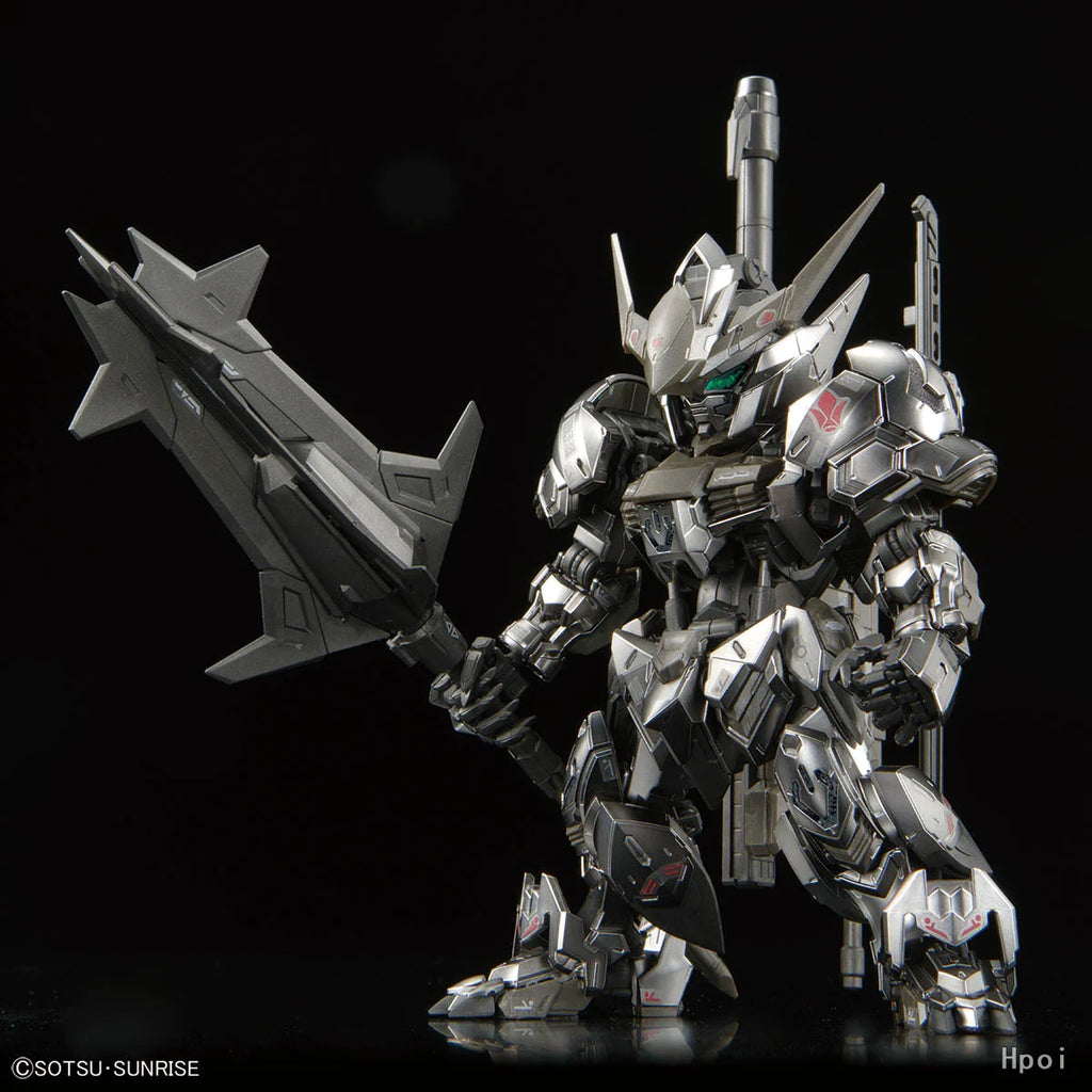 BANDAI Original MGSD Series THE GUNDAM BASE LIMITED GUNDAM BARBATOS [IRON-BLOODED COATING] Assembly Model Toys for Boys Gift