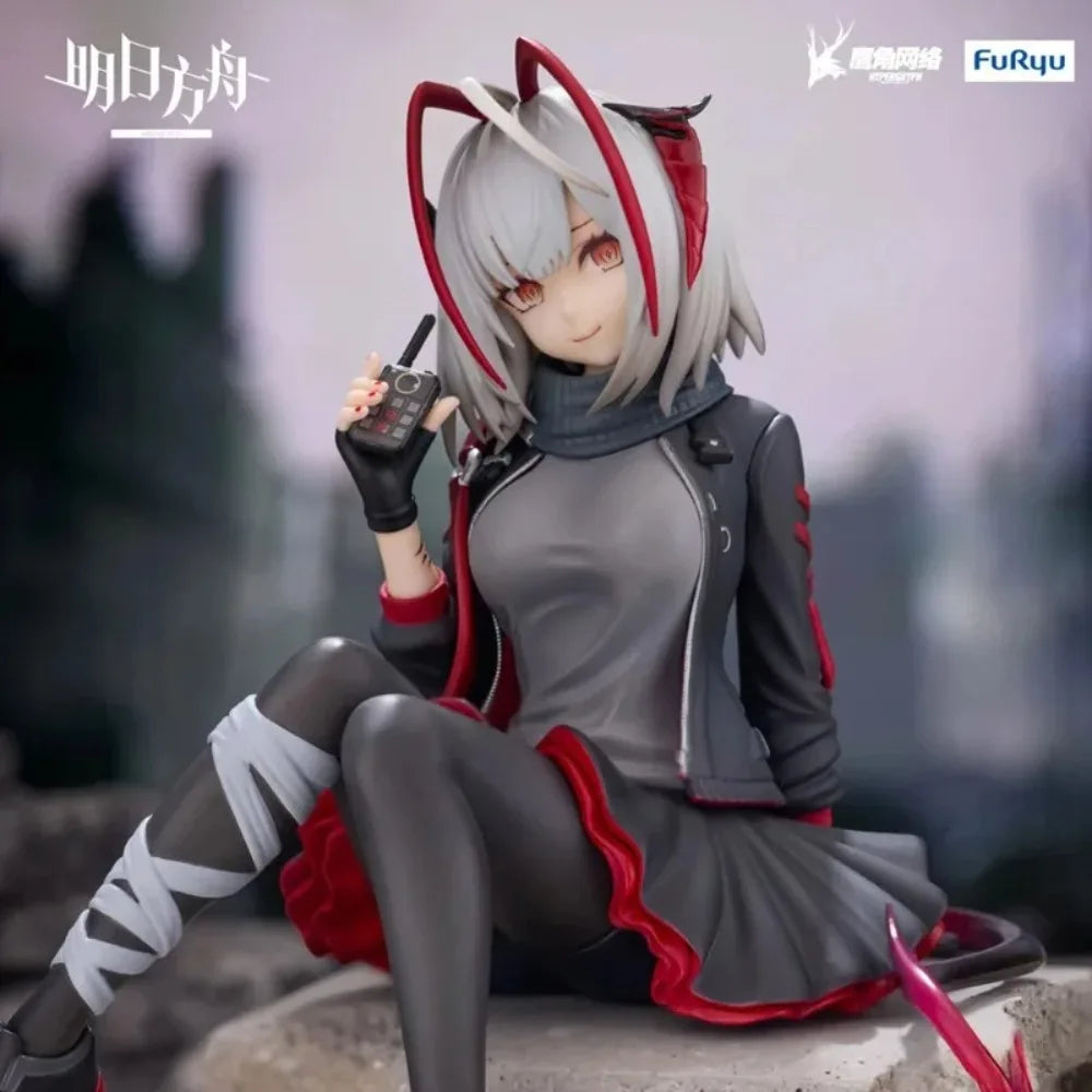 In Stock FuRyu Original Genuine Anime Game Arknights Wiš'adel W Noodle Stopper Figure 12cm Collections Model Toy Figures Gift
