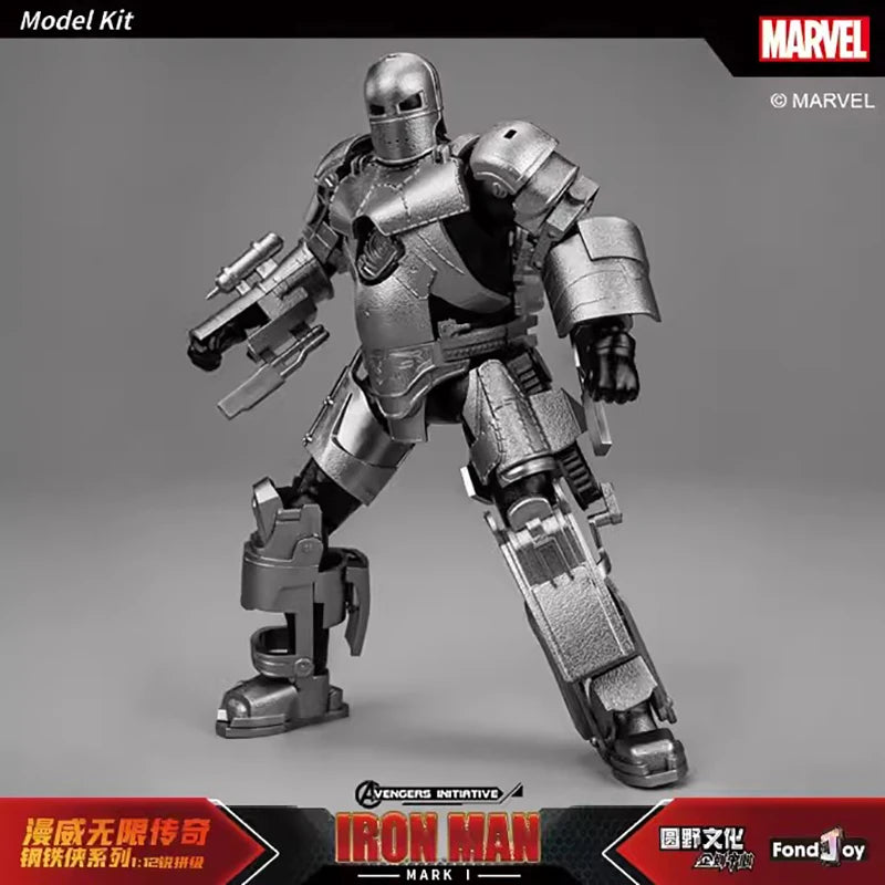 Fondjoy Marvel Iron Man MK1 Assemble Toy ABS Material First Generation Iron Man 1/12 Action Figures Toy Birthday Gifts for Boys