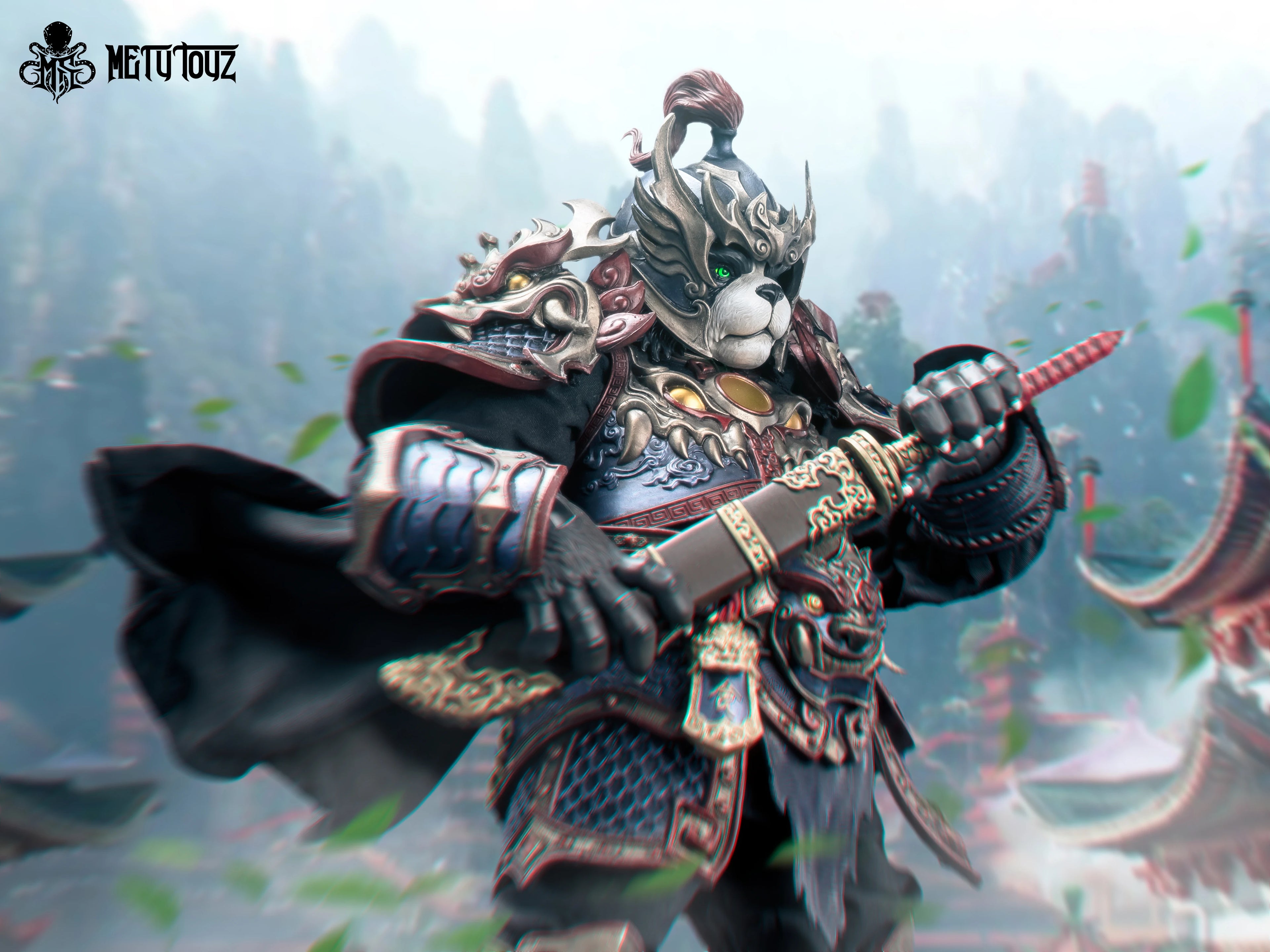 Metytoyz Memory Toys Armor Master Wander Panda Adventurer World Kung Fu WuQingLie 20cm Action Figure Collection Model Doll Toys