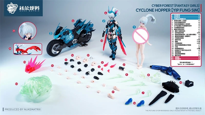 【Pre-Sale】 Nuke Matrix Cyber Forest Fantasy Girls Cyclone Hopper Yip Fung Sim Action Model Collectible Figure Toys