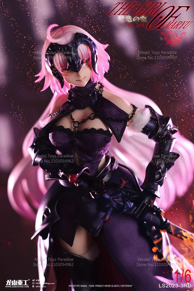 LS2023-3RD 1/6 Collectible Toys Devil Dragon Ver.3rd  "Joan of Arc 2.0" With 4 Replacement Face Woman Soldier 12'' Action Figure
