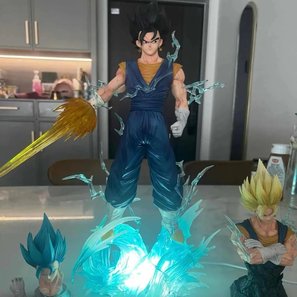 Dragon Ball 40cm Anime Figure JT Vegetto Perimeter PVC Model Scene Glow Statue Desktop Decoration Ornaments Birthday Gifts Toys