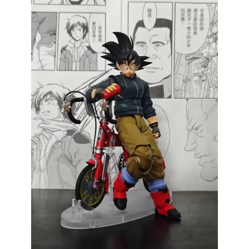 Tonsenarttoys Dragon Ball Son Goku  Ride Bike 01A 01B  Dragon Ball SHF Gogeta Anime Action Figures Model Collection Toys