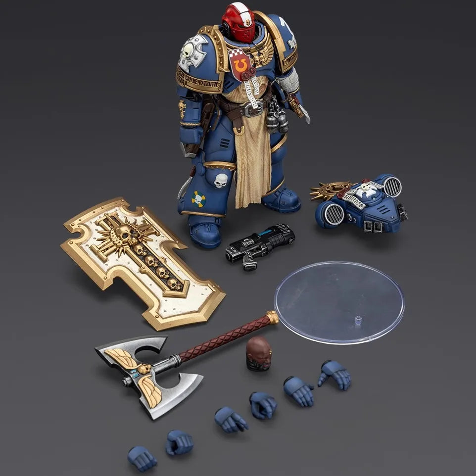【Accessories】JOYTOY Warhammer 1/18 Action Figures Ultramarines Metaurus with Power Axe, Stormshield and Plasma Pistol Model Toy