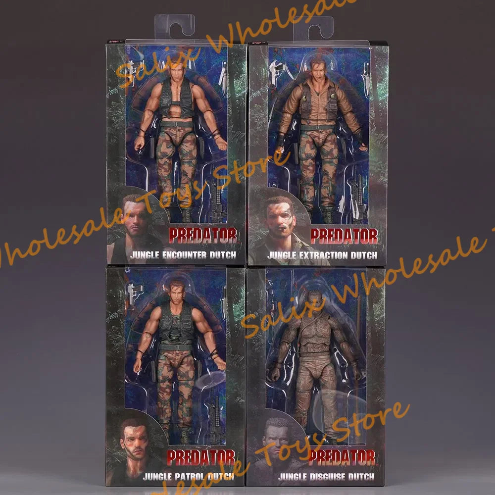 In Stock NECA Predator 30th Anniversary Jungle Encounter Dutch Extraction Dutch Patrol Dutch Disguise Dutch Ko Action Figures