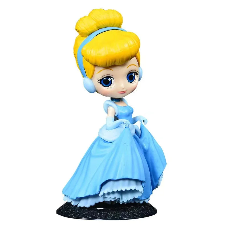 Disney 14cm Q version Princes Cinderella PVC Action Figures Model Doll Toys
