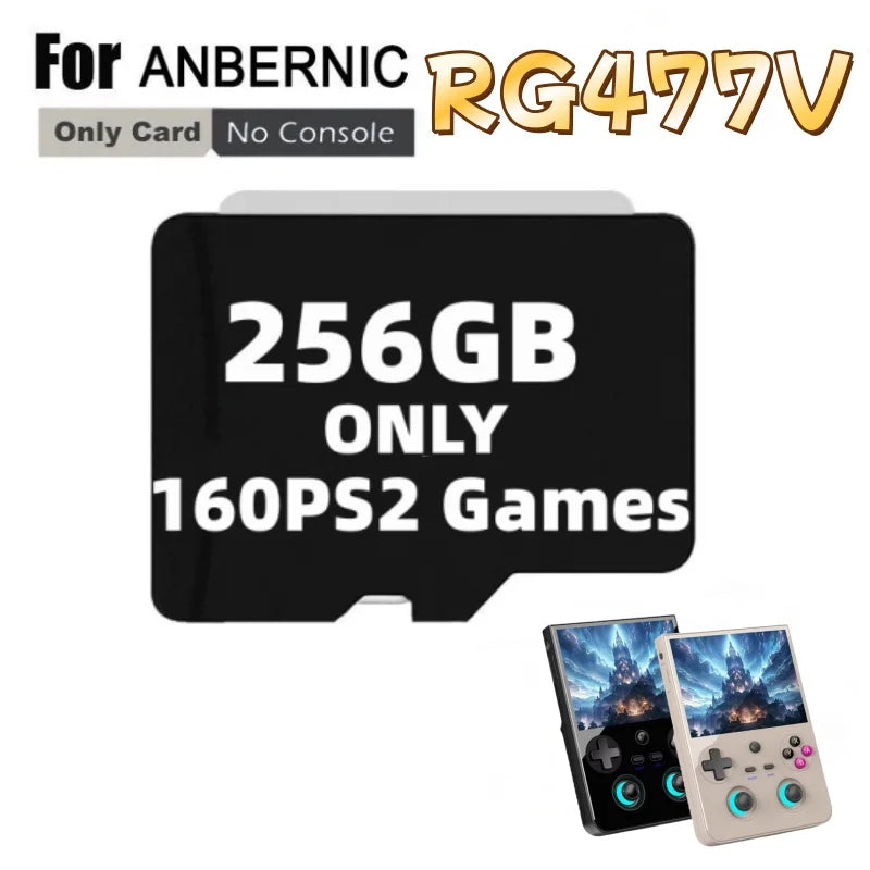 FOR ANBERNIC RG 477V Handheld Retro Game Console TF Card Memory Card SD Card 480 PS2 Games 512G 80000 Games Micro Sd PSP Games
