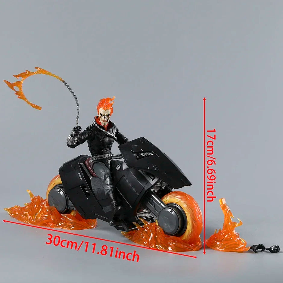 Ghost Rider with Motorcycle Action Figure Joint Movable Model Brinquedos Toy