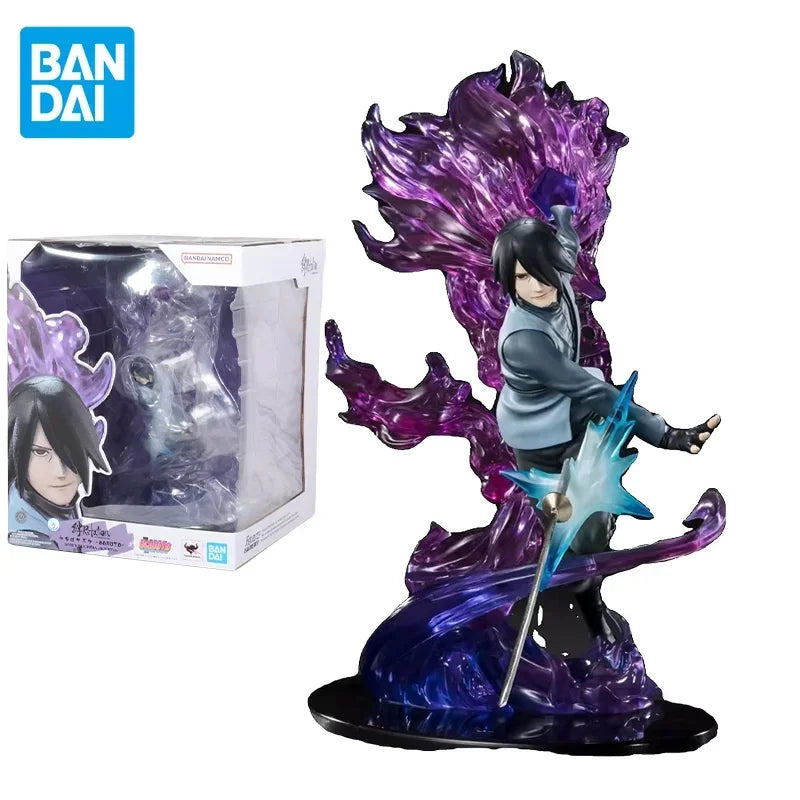 Bandai Original NARUTO Anime Figur Figuarts Zero Uchiha Sasuke Trammels Actionfigur Spielzeug für Kinder Geschenk Sammlermodell