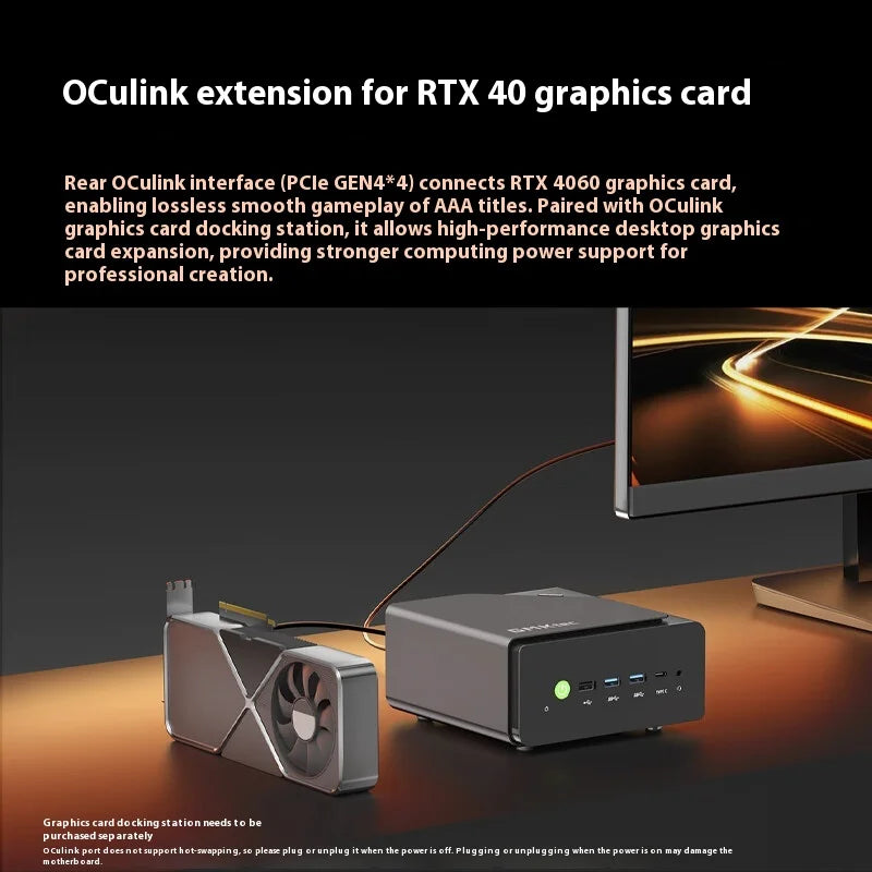 GMK K12 Mini Host AMD Ryzen 7 H 255 8-Core 16 Thread Omnipotent 65W High Performance Silent Desktop Computer Mini Host Custom