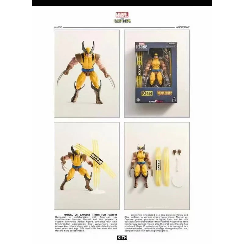 Original Hasbro Marvel Legends Series WOLVERINE Anime Figure Toy Collection Model