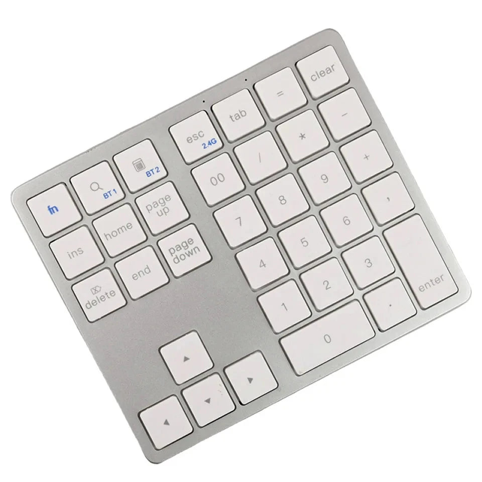 2.4Ghz Wireless + Bluetooth Numeric Keypad K35 Number Pad USB C Rechargeable Numpad for IOS Android Windows Digital Keyboard