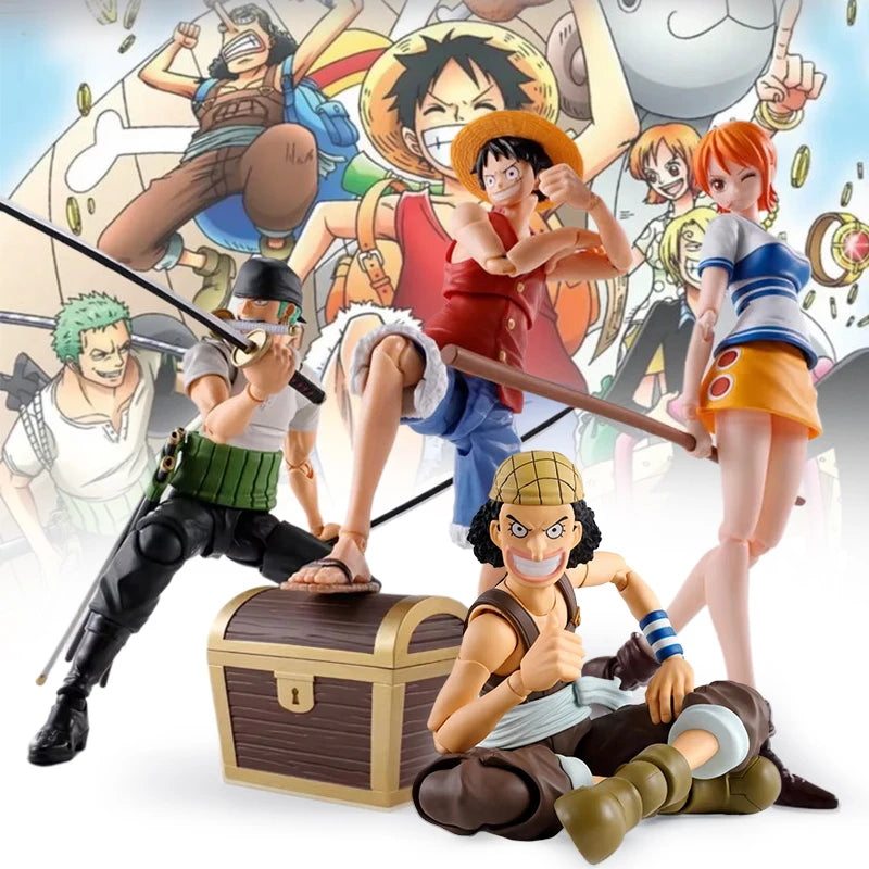 Bandai One Piece Romance Dawn Actionfigur Monkey D. Luffy Nami Roronoa Zoro Usopp SHFiguarts SHF Anime-Figuren-Sammlerstück
