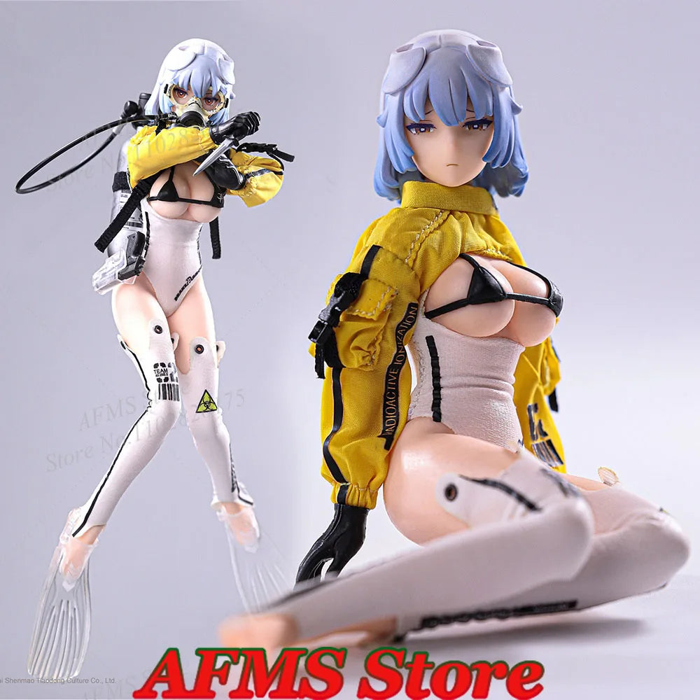 HASUKI SE002 1/12 Female Soldier Craken Brave Outdoor Explorer Deep Sea Diving Girl Full Set 6" Action Figure Dolls Toys