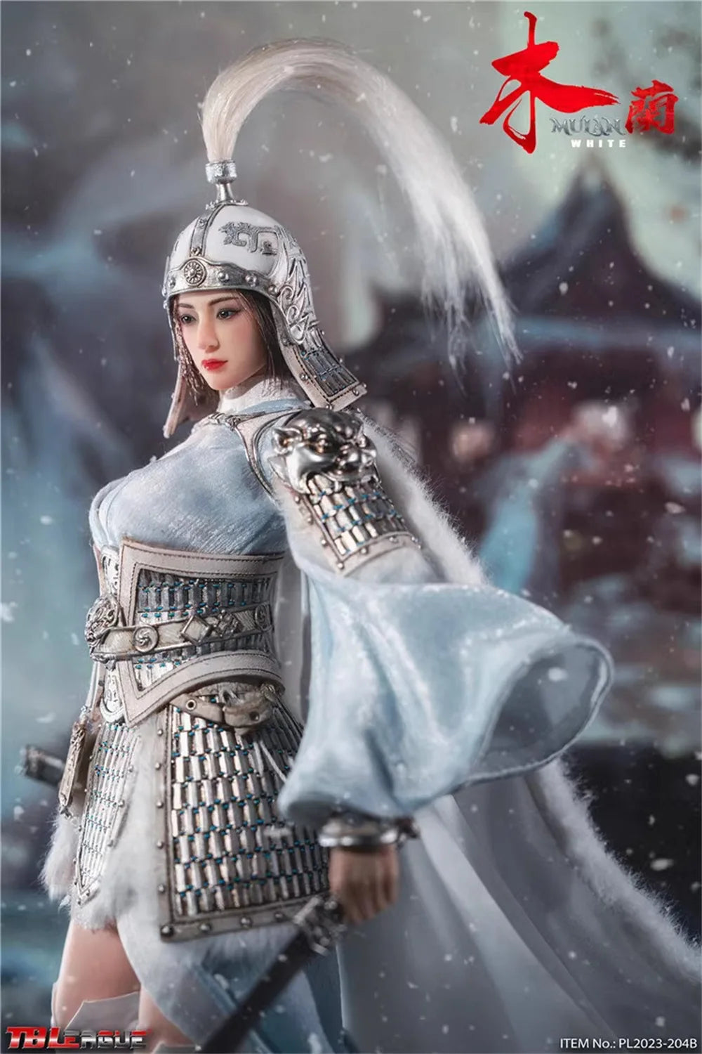1/6 TBLeague PL2023-204B White Version Princess Female Warrior Hua Mulan Full Set Moveable Action Figure Gift For Fans Collect