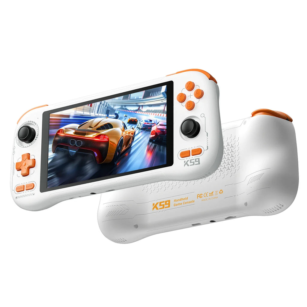 FLLBW K59 Handheld Game Console 5.5'' 1080P Screen 50 Emulators for PS1/PSP/DC/SS Android14 5000mAh WIFI5 Retro Game Player
