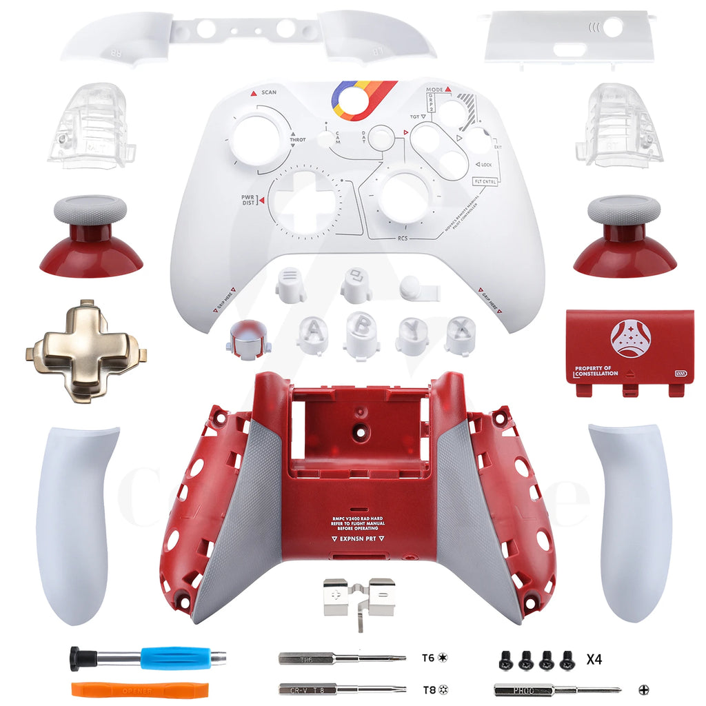 CoolerAge For Xbox One Slim Controller Limited Edition Soft Touch Custom Bottom Shell Back Panels Case Cover Gamepad Replacement