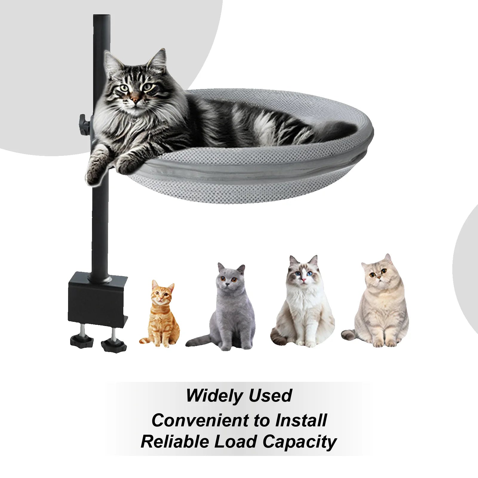 Cat Desk Bed 360 Rotating Pet Hammock detachable comfortable soft pet bed Table Mount for game table kitchen countertop desk