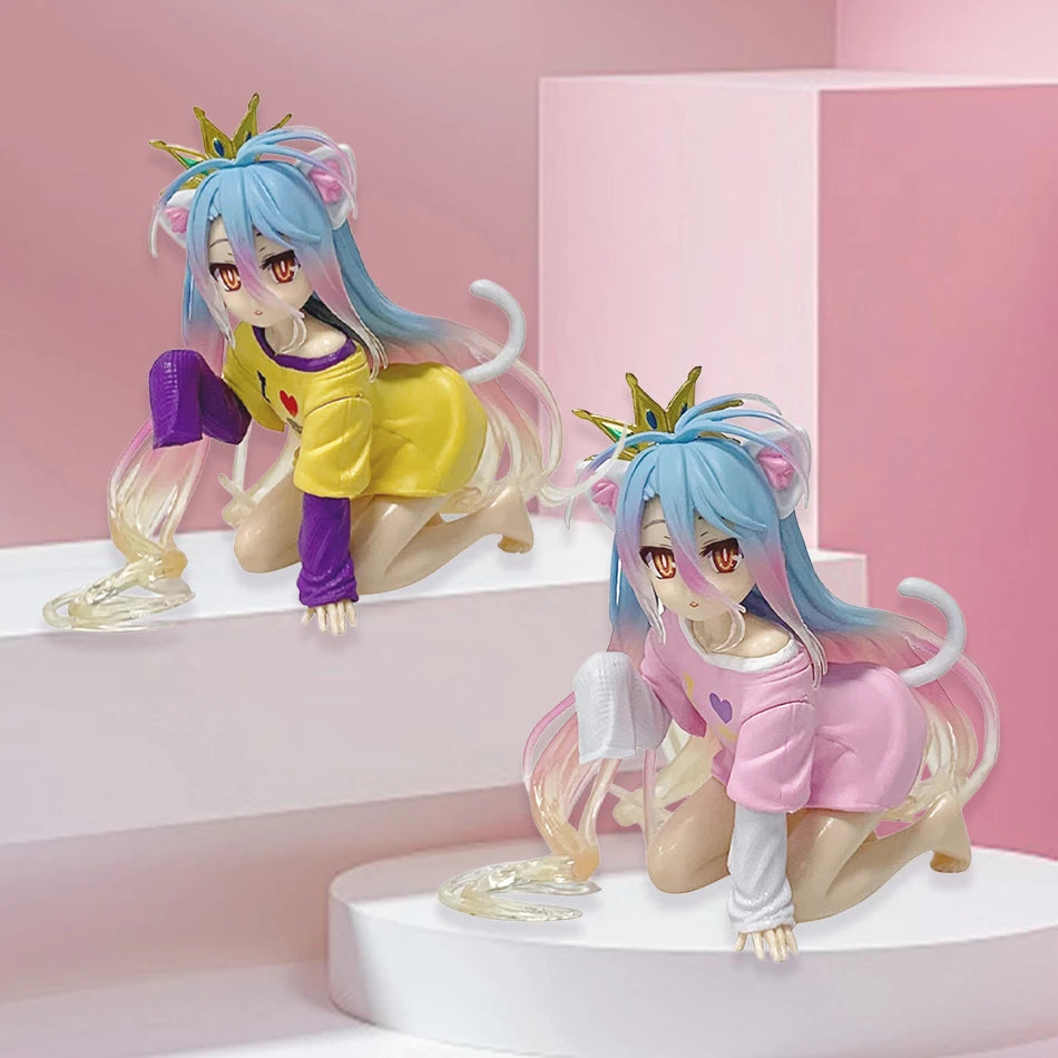 Anime NGNL No Game No Life Weiß " 10CM Shiro PVC Modell Actionfiguren Modellsammlung Ornament Spielzeug Weihnachtsgeschenk Auf Lager Heiß