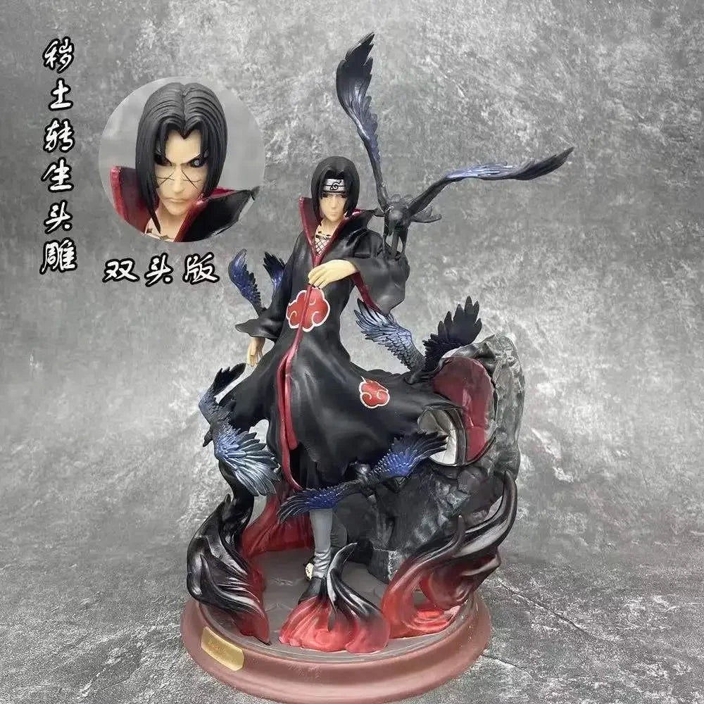 Shippuden Anime Figure Akatsuki GK Uchiha Itachi Tsukuyomi Manga Statue PVC Action Figure Колекционерски модел Играчки Кукла
