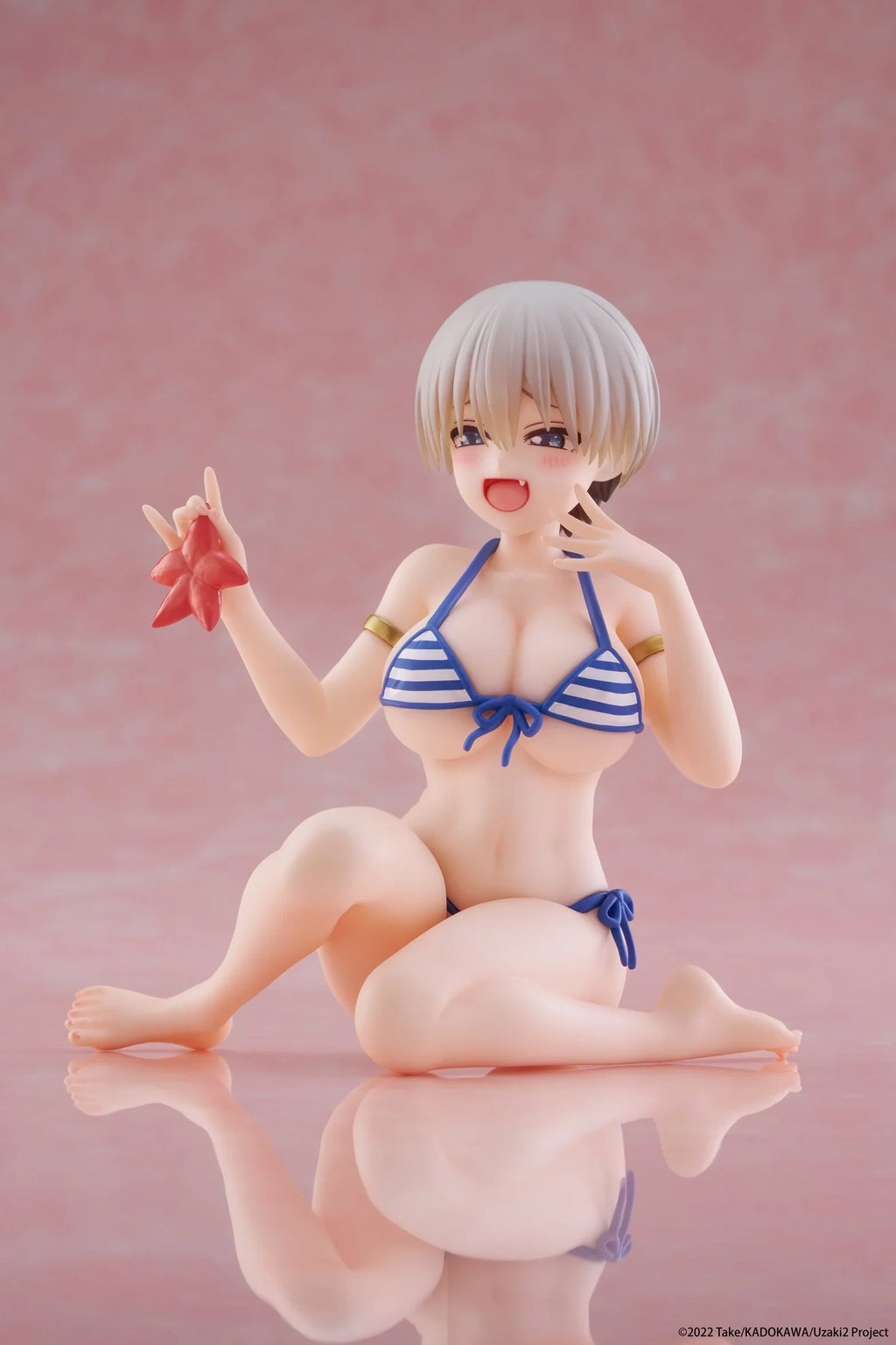 Original Genuine Model Taito Desktop Cute 10cm Uzaki-chan Wants to Hang Out Hana Uzaki Beach Swimsuit Figure Anime PVC Toys