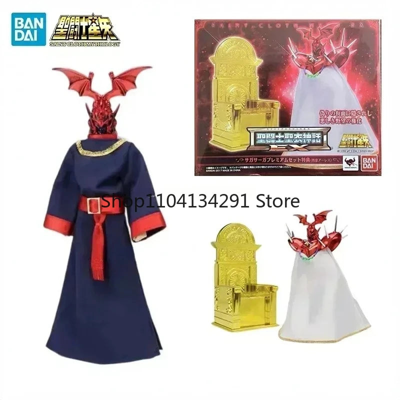 Original Bandai Japanese Version Saint Cloth Myth Saint Seiya EX Pope Golden Soul Sacred Cloth God Twin Alex Throne Figure