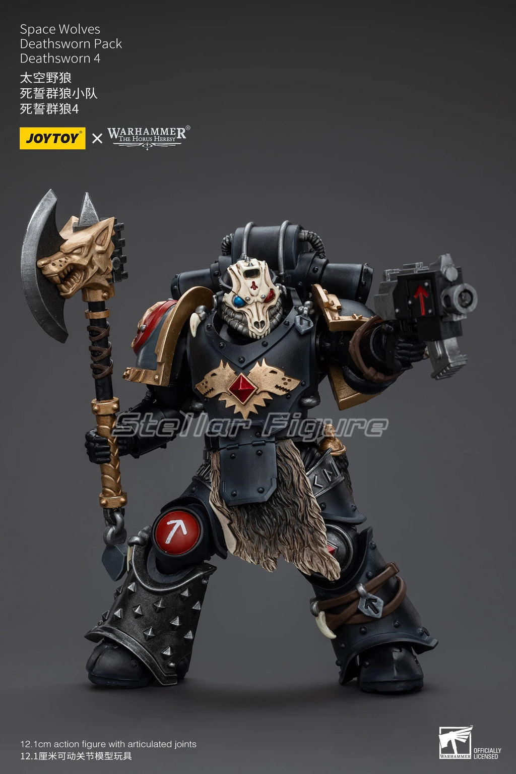 【SF】JOYTOYS Warhammer 40K 1/18 Action Figure Space Wolves Deathsworn Pack Deathsworn 4 Anime Model Toys Gifts