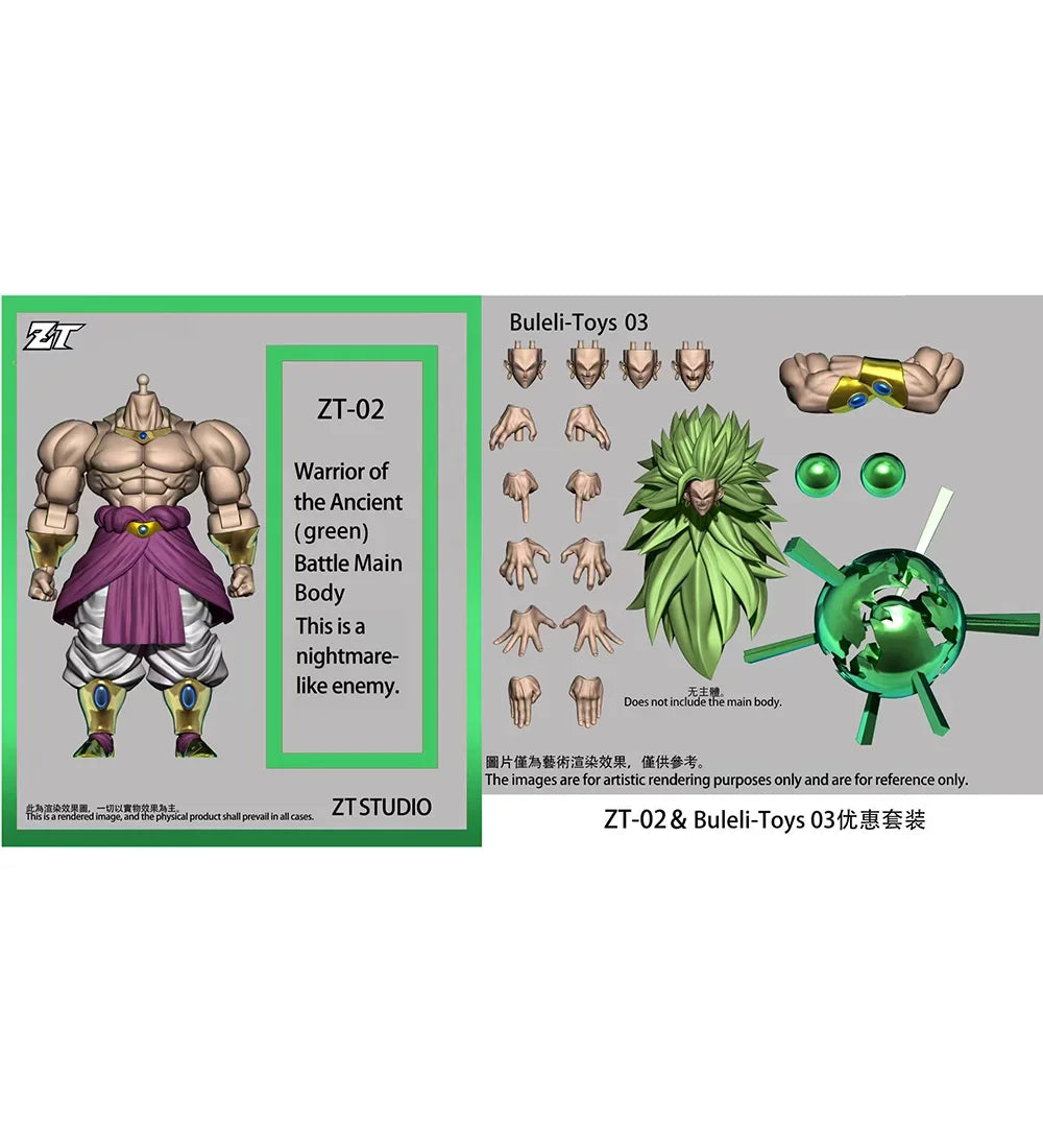New ZT Studio Broly Action Figure Dragon Ball Z ZT01 ZT02 ZT03 MP SHF Broly TOYS GIFTS Character Model Toy Gift Collection