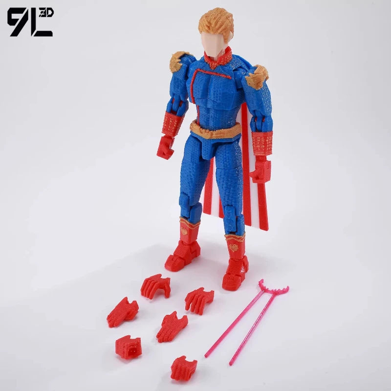 9L 3D Invincible Omni Man Titan Action Figure - Multi-Jointed Articulated Collectible Toy for US Comic Fans Display