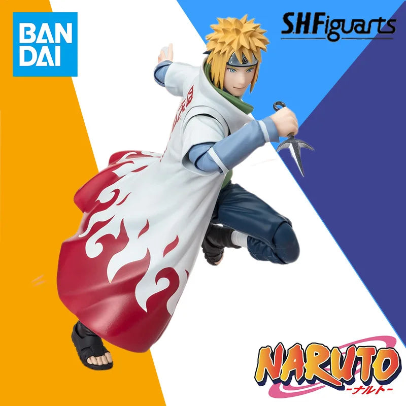 In Stock Bandai Original S.H.Figuarts SHF Minato Namikaze -NARUTOP99 Edition- Anime Action Figure Model Finishe Toy Gift for kid