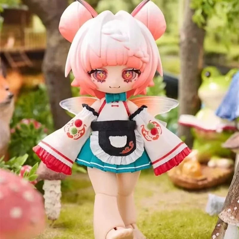 Genuine Kukaka Insect Cafe Series 12 Points Bjd Blind Box Action Figure Trendy Model Toy Kawaii Room Decor Birthday Gift