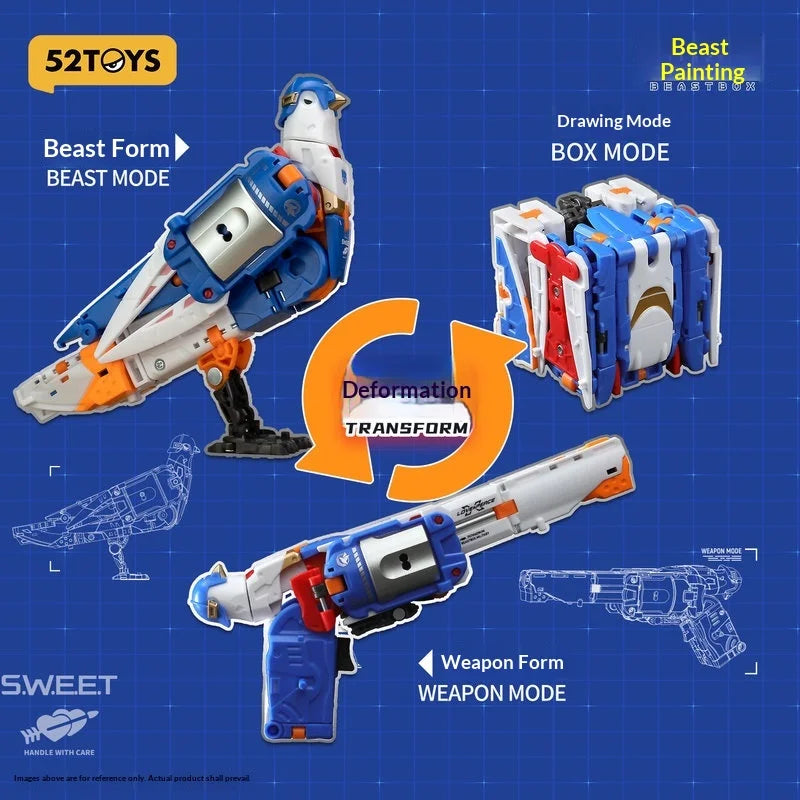 52TOYS BEASTBOX BB-76 Lovegun Peace Pigeon Transforming Mecha Robot Action Figure Collectible Gift For Anime Fans And Collectors