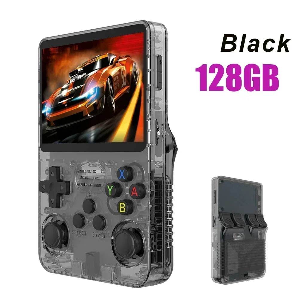 NEW Green R36S Retro Handheld Video Game Console Linux System 3.5 Inch IPS Screen Portable Pocket Video Player 64GB 128G Games