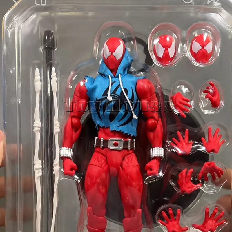 Mess Toys Genuine Spiderman Red And Blue Ultimate Spider-Man Spider Peter Kaine Parker Anime Action Figure Model Toys Gifts