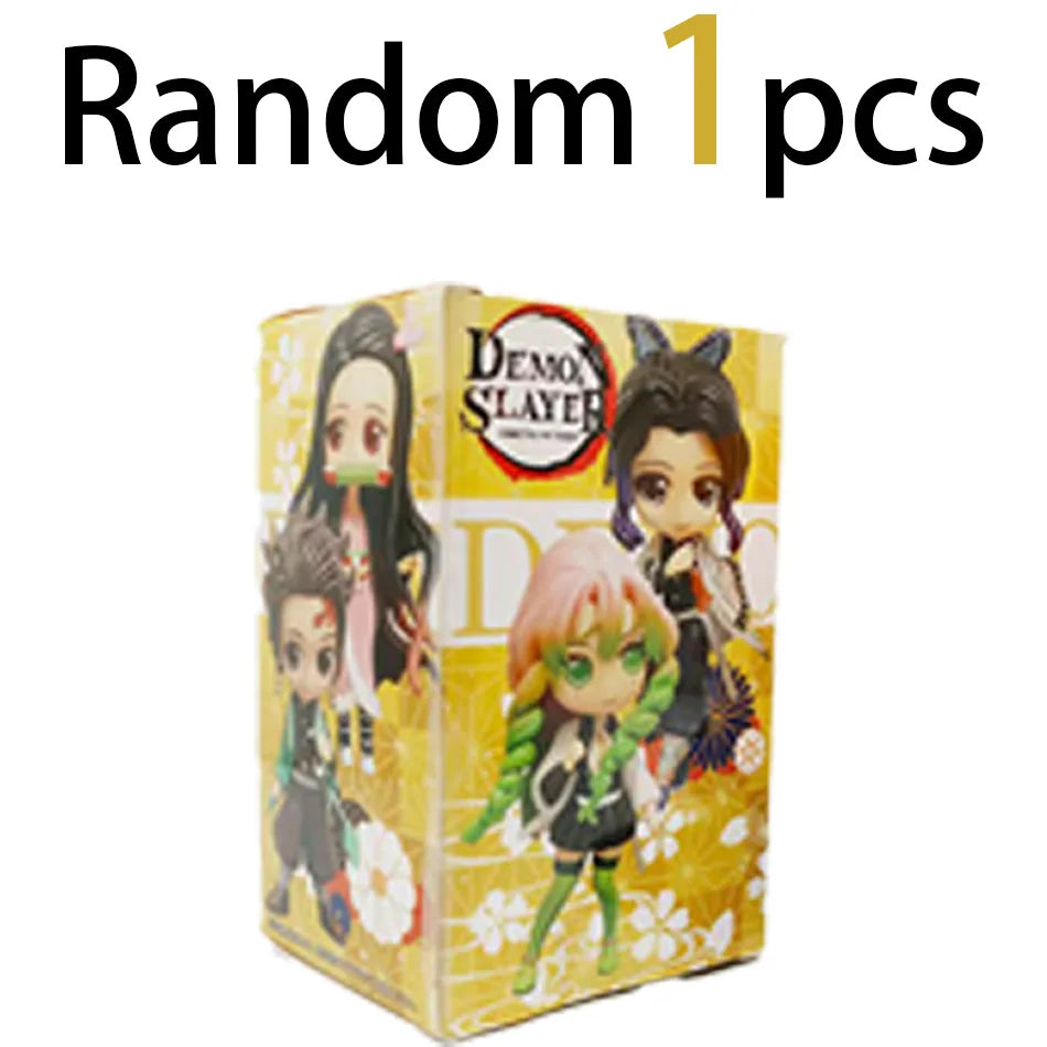 Hot Demon Slayer Blind Box Figure Plum Rain Series Kochou Shinobu Tomioka Giyuu Kanroji Mitsuri 1-8PCS Blind Box Figure Toy Gift