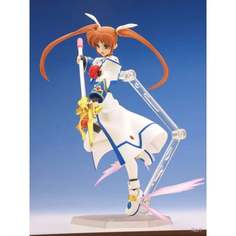 Fast Shipping Max Factory  Figma 005 Mahou Shoujo Lyrical Nanoha  Nanoha Takamachi  Collection Series Action Figure Toy gift