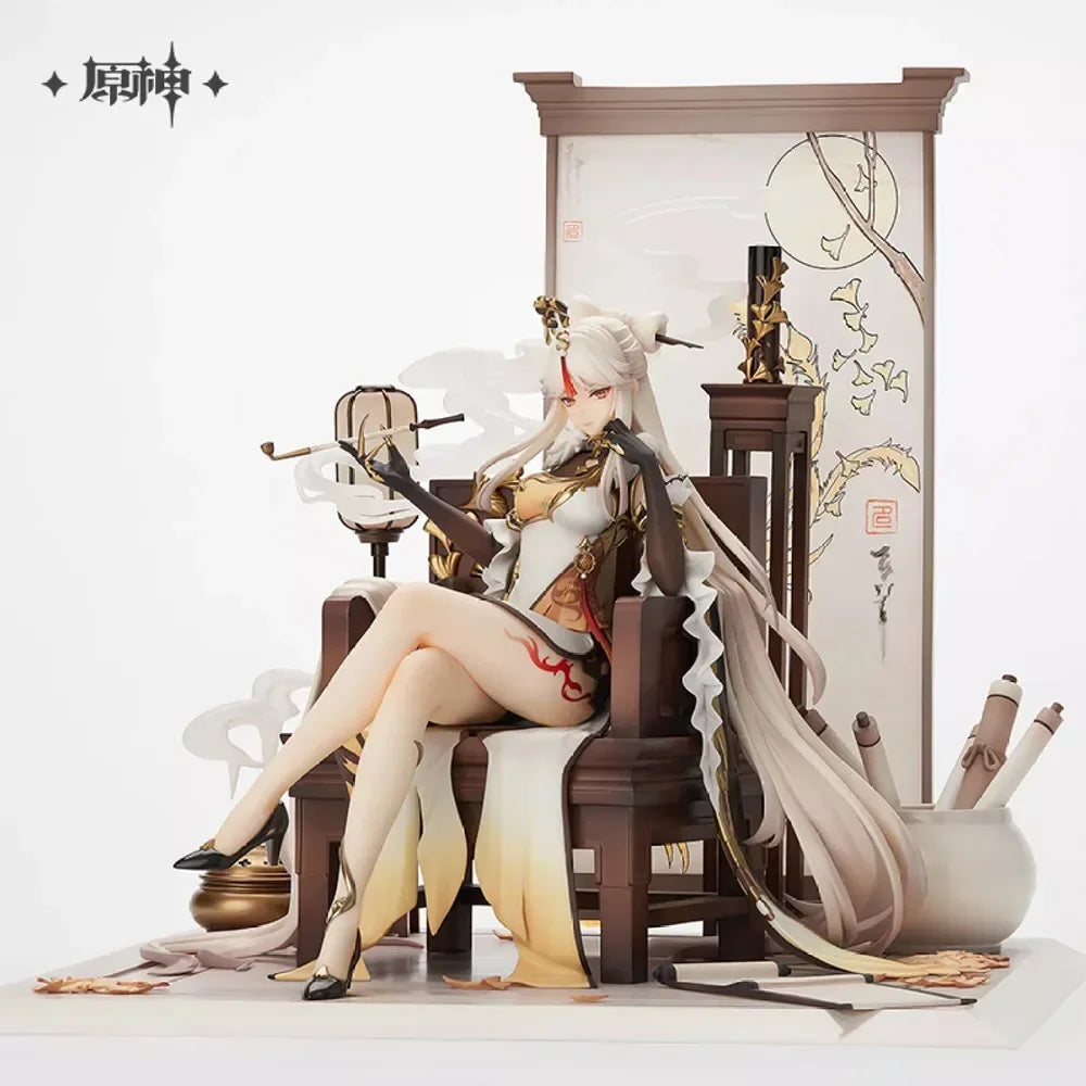 Genshin Impact Ningguang Anime Figure Genshin Impact Zhongli Action Figure Klee/Paimon Figurine Collection Model Doll Toys