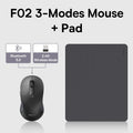 Baseus F02 Drahtlose Maus Bluetooth 5.2 2.4G 4000DPI Ergonomische 7 Stummschalttasten Mäuse für iPad MacBook Tablet Laptop Computermaus
