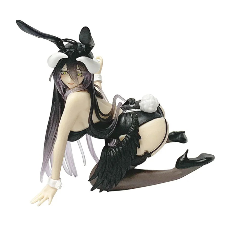13CM Anime OVERLORD Figure albedo Bunny Girl Kneeling Anime Model Toys Gifts Collection Decoration Ornaments PVC Gift