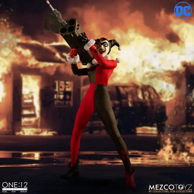 In Stock Original Mezco ONE:12 Batman Arkham Harley Quinn Character Model Toy Gift Collection