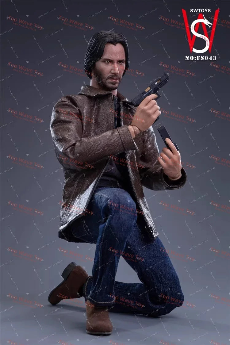 New Stock SWTOYS FS043 Scale 1/6 John Wick Swift Pursuit God Killer Full Set Moveable Action With Pet Dog Action Figure Toy
