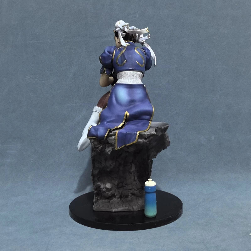 Game Street Fighter Figures Model Fighting Chun Li Action Figure Sitting Figurine Anime PVC Collectible Toys for Decoration Gift