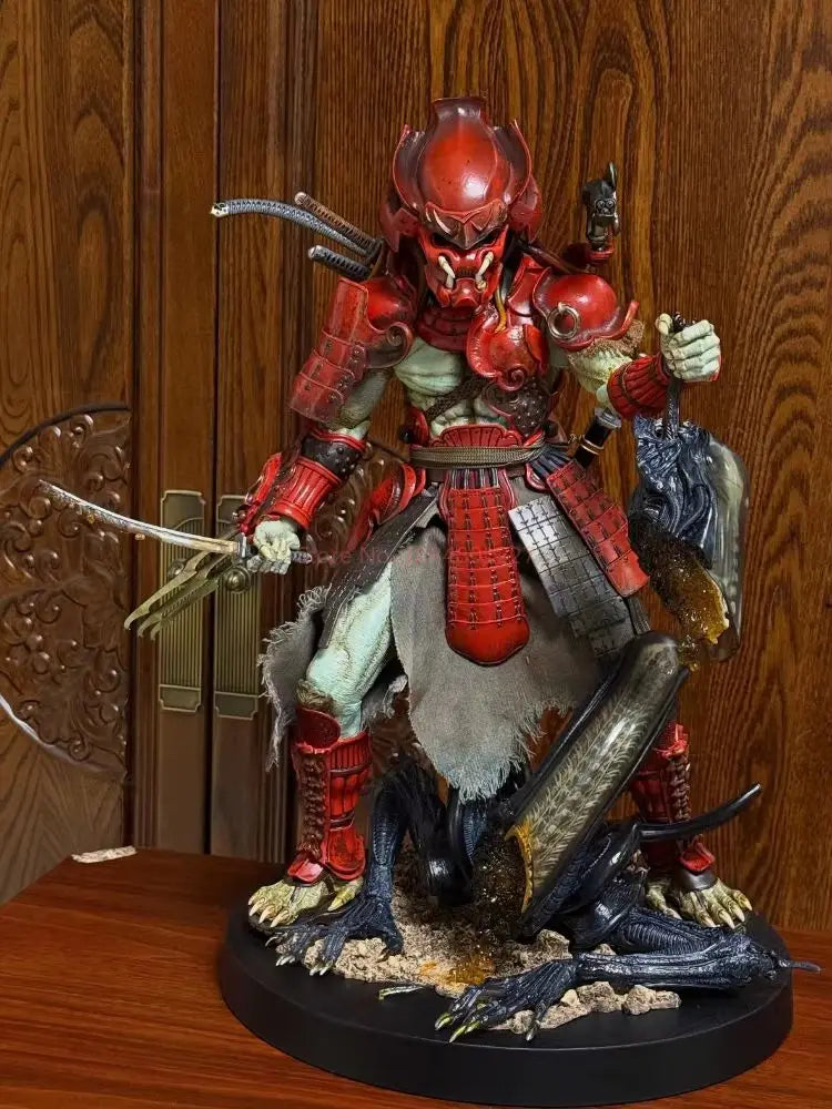 In Stock Original Hottoys HT 1/6 Aliens Vs Predator AC06 Akaoni Samurai Predator 12inch Scale Collectible  Figure Model Toy